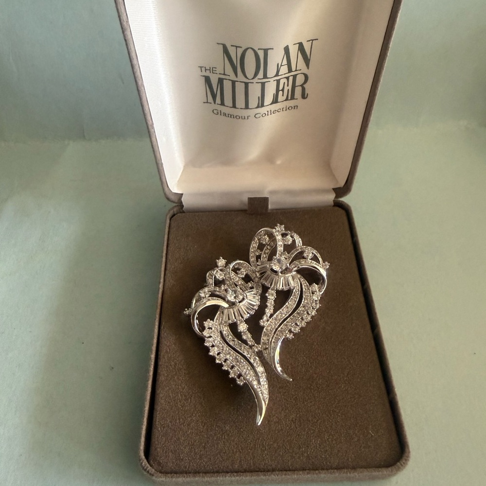 Nolan Miller Silver Glamour Brooch